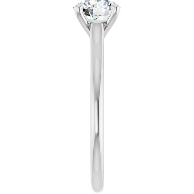 18K White Gold 1 Carat G Color VVS2 Lab Diamond Solitaire Engagement