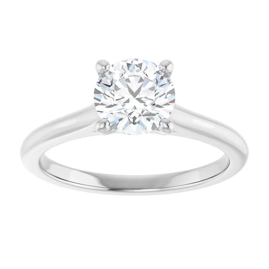 18K White Gold 1 Carat G Color VVS2 Lab Diamond Solitaire Engagement
